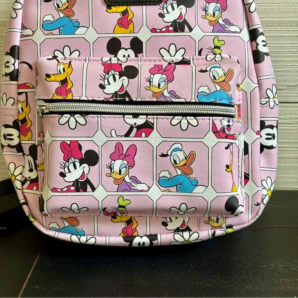 Disney Bioworld Small Multi Colored‎ Backpack Mickey Mouse & Friends NEW